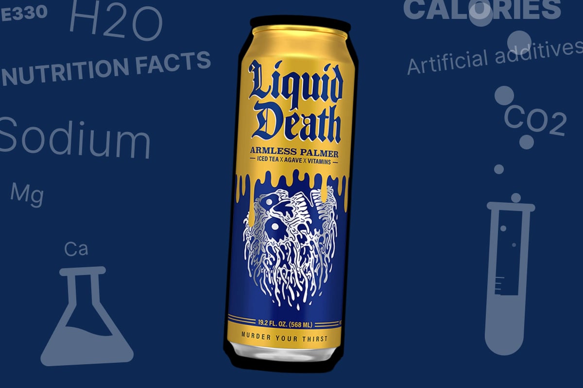 Liquid Death Iced Black Tea Armless Palmer Review